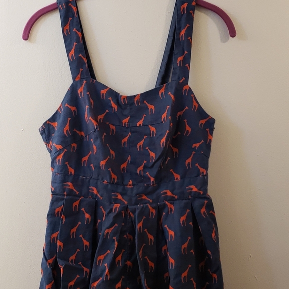Navy Cooperate Urban Outfitters Giraffe Dress 6 - Picture 1 of 4